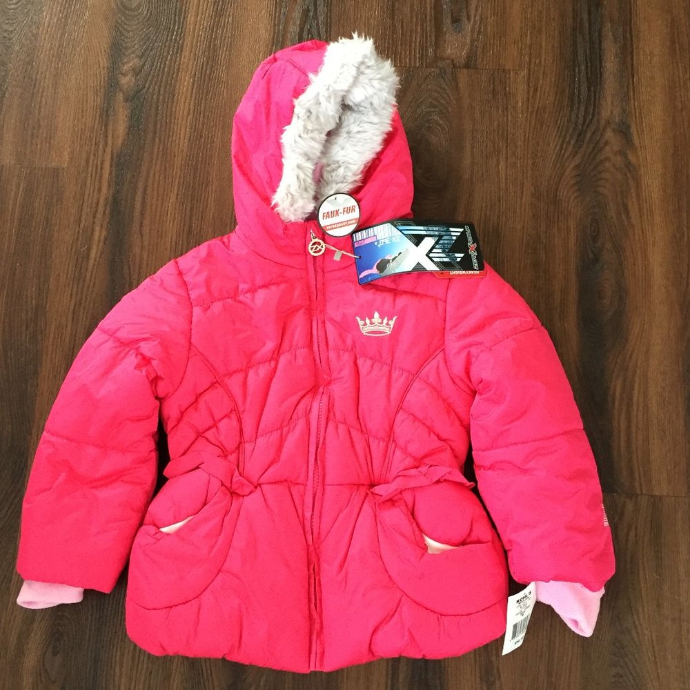 ZeroXposure Pink Winter Hooded Heavyweight Coat Size Medium(5/6) New With Tags
